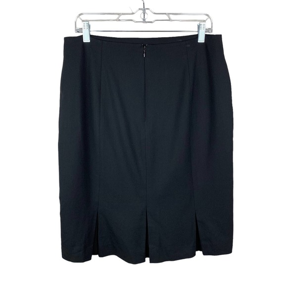 Talbots Black Wool Blend Straight Pencil Skirt Knee Length 10 - Picture 4 of 7